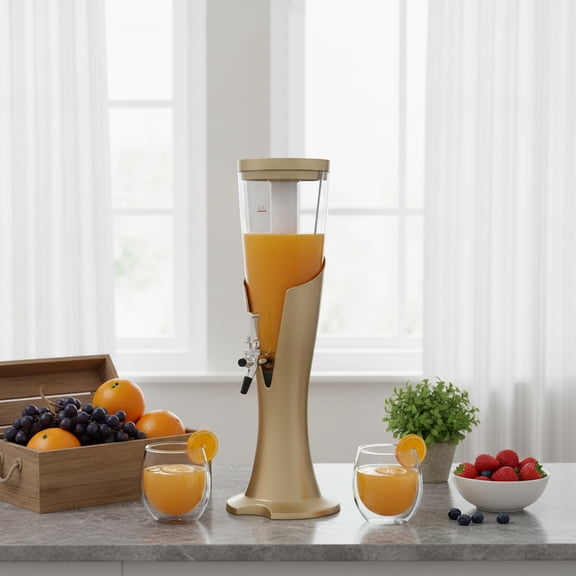 Beer Tower Drink Dispenser 3L Ice Cold Mimosa Tower Drink Beverage Dispenser