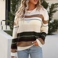 thumbnail image 2 of Vedolay Womens Cute Sweater Women's 2023 Fall Winter Oversized Knit Crewneck Long Sleeve Pullover Sweater,Khaki S, 2 of 5