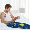 thumbnail image 5 of Bixox Men's Dinosaur In Space Patterned Pajama Pants with Pockets Lounge Clothes for Home, 5 of 5