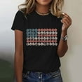 thumbnail image 7 of KALE 4th of July Short Sleeve Shirts for Women American Flag Patriotic 2D Independence Day Print Casual Sports T Shirt Y2K Clothes Black XXXL, 7 of 7