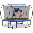 thumbnail image 4 of 14FT Trampoline for Kids with No-gap Design, SHINPT Outdoor Trampoline with 1200LBS Capacity, Kids Trampoline 14FT with Basketball Hoop, Large Trampoline Outdoor for Backyard, Big Trampoline for Kids, 4 of 9