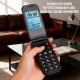 thumbnail image 3 of BIMZUC B326 Senior Flip Cell Phone 2G Unlocked Mobile Phone with 5800mAh Large Battery, 2.4 Inch Dual Screen, Big Buttons, Loud Volume, FM Radio, SOS, and Bluetooth for Elderly, Red, 3 of 5
