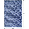 thumbnail image 6 of Lochas Luxury Velvet Shag Area Rug Plush Fluffy Rugs for Bedroom Living Room, Super Soft and Comfy Carpet, Geometric Moroccan Rugs for Girls Kids Nursery Children, 5x8 Feet, Navy Blue, 6 of 7