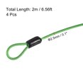 thumbnail image 2 of Uxcell 2.5mmx2m Coated Security Steel Cable Luggage Lock Wire Rope Double Loop Green 4 Pack, 2 of 5
