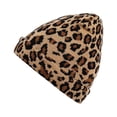 thumbnail image 2 of DOPI Stylish Hats Adult Women Men Winter Leopard Crochet Hat Knit Hat Warm Cap, 2 of 5