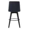 thumbnail image 4 of CHITA 30 inch Swivel Upholstered Counter Height Bar Stools with Tufted Back Set of 2, Fabric in Insignia Blue, 4 of 11