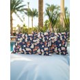 thumbnail image 6 of Outdoor Pillows Waterproof, Farmhouse Bunnies Bedding Throw Pillows with Insert for Couch Sofa Bed, Navy Blue Country Flowers Botanical 12x20 Inch Pillowcases Decorative Camping Patio Pillow Set of 2, 6 of 8