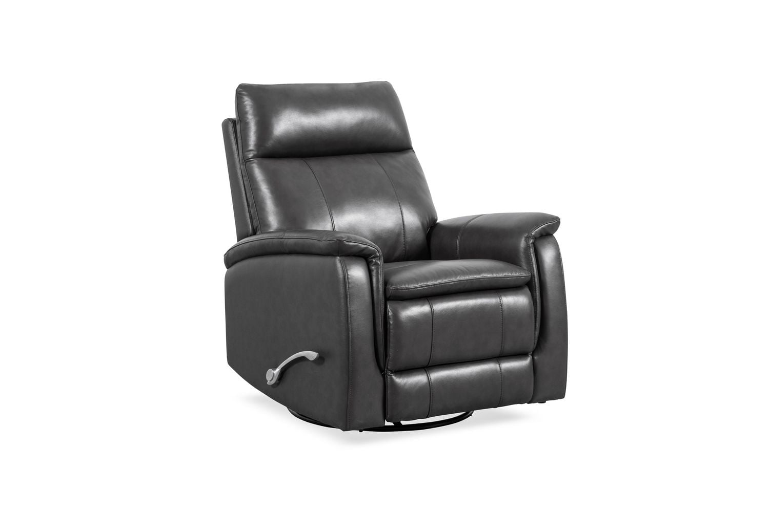 K-Living Zara Madrid Fauteuil inclinable pivotant en cuir de couleur granite