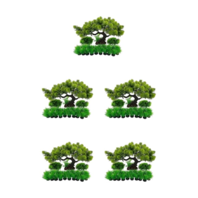 Greeniant Adornos de árbol para pecera no tóxicos, decoración de acuario realista y degradable, suministros de árbol de simulación, bonsái, Type2 NO2