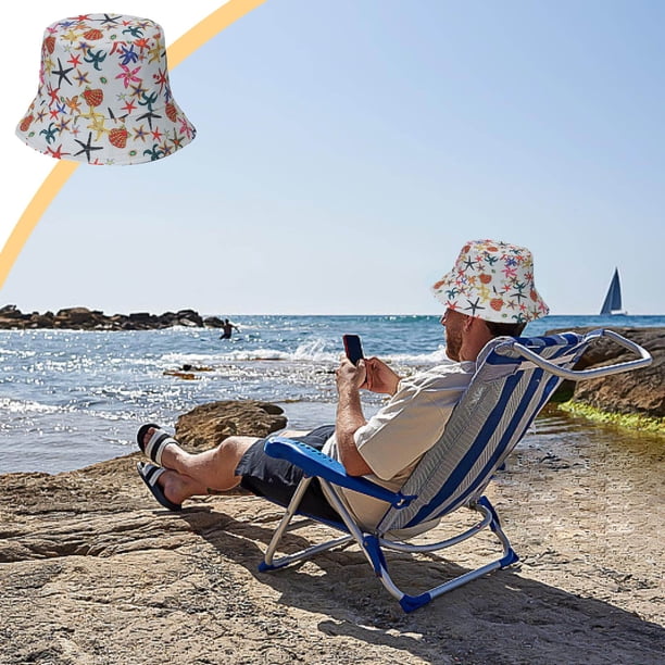 Fiudx Sombrero Parasol, Elegante Sombrero de Pescador Estilo Hip-Hop, Transpirable para Vacaciones En La Playa, Resistente para Acampar Al Aire Libre, Accesorio de Viaje con Protección Solar, Moderno