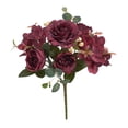 thumbnail image 3 of Flores de peonía artificial Ramo nupcial Adorno floral Centro de para Rojo, 3 of 8