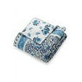 thumbnail image 5 of Dena Home Blue Bisou Floral 3-Piece Quilt Set, King, 5 of 7