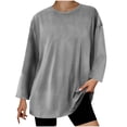 thumbnail image 2 of CaiJunJia Long Sleeve Tops,Women's Long Sleeve Shirts Tops Fall Tunic Causal Fashion Round Neck Basic Tee, 2 of 6
