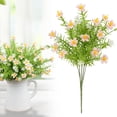 thumbnail image 2 of Artificial Flowers UV Resistant Fake Daisy Flowers for Indoor Outdoor Wedding Table Centerpiece Vase Decoration, Fake Wildflowers with Stems Faux Greenery Shrubs Plants, 1Pc(Pink,13.7x2"), 2 of 9