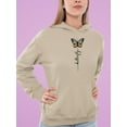 thumbnail image 2 of Butterfly Design Hoodie Women - Women Hoodie, Large, 2 of 4