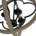 thumbnail image 5 of Hunter - Gablecrest 4-light French Oak, Medium Size Pendant Light, Dimmable, Transitional Style, Sphere Shaped, for Bedrooms, Dining, Living Rooms - 19095, 5 of 10