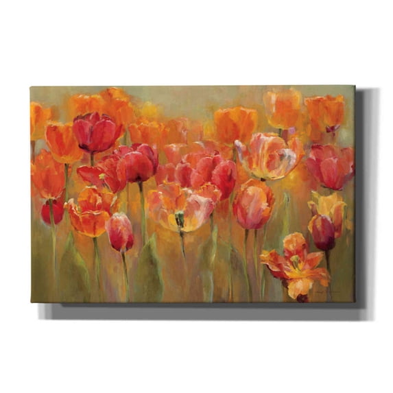 Epic Graffiti 'Tulips in the Midst III' by Marilyn Hageman, Canvas Wall Art, 18"x12"