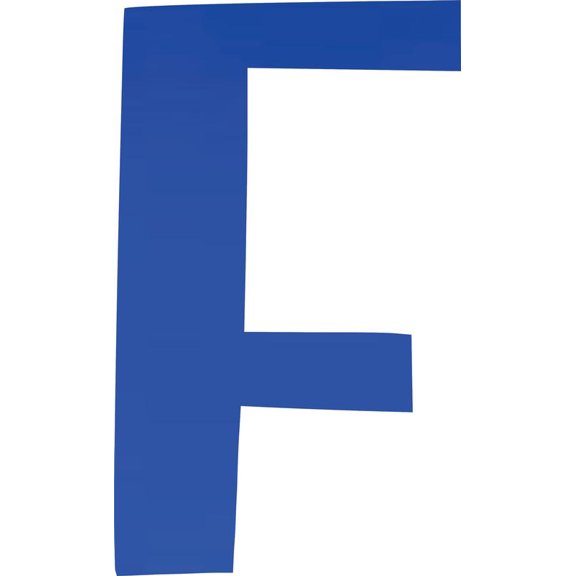 Acrylic Letter F Blank Craft, 10'' Tall Transparent Dark Blue Custom Wedding Reception Signage, DIY