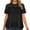 Black, variant on Summer Blouses for Women Short Sleeve Crewneck Mesh Patchwork Embroidered Tops Dressy Casual Flowy Shirts
