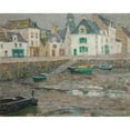 thumbnail image 2 of Henri Le Sidaner 24x20 Black Ornate Framed Double Matted Museum Art Print Titled: The Maisons Des Marins, Le Croisic (1923), 2 of 5