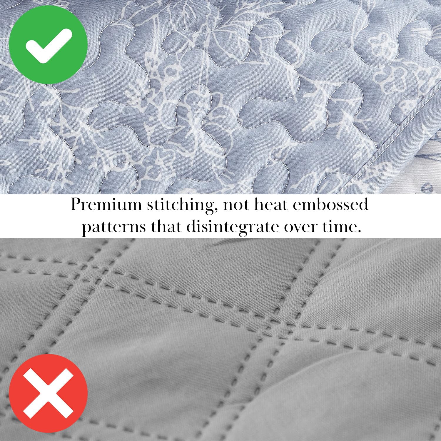 Elegant and Chic Lightweight Reversible Winter Brush Floral Patterned Quilt Set by Southshore Fine Linens