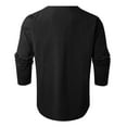 thumbnail image 4 of LIUJUNSHOP Men's Plain T-Shirt Men's Long Sleeve Solid Color Tie Up T-Shirt Casual Comfortable Stretch Fit Tee Shirt, 4 of 5