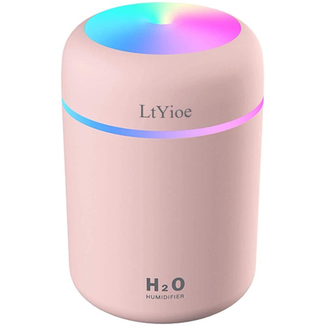Humidificador LTYiOE Colorful Cool Mini USB para coche o oficina, color rosa