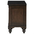 thumbnail image 4 of Meon Nightstand w Drawer and Open Cubby Shelf, Dark Oak Brown Wood, 4 of 6