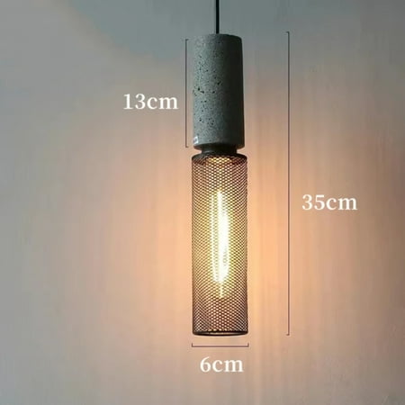 

CHNGYCX Modern Industrial LED Pendant Chandelier Lamp with Iron Lampshade and Cement Hanging Design