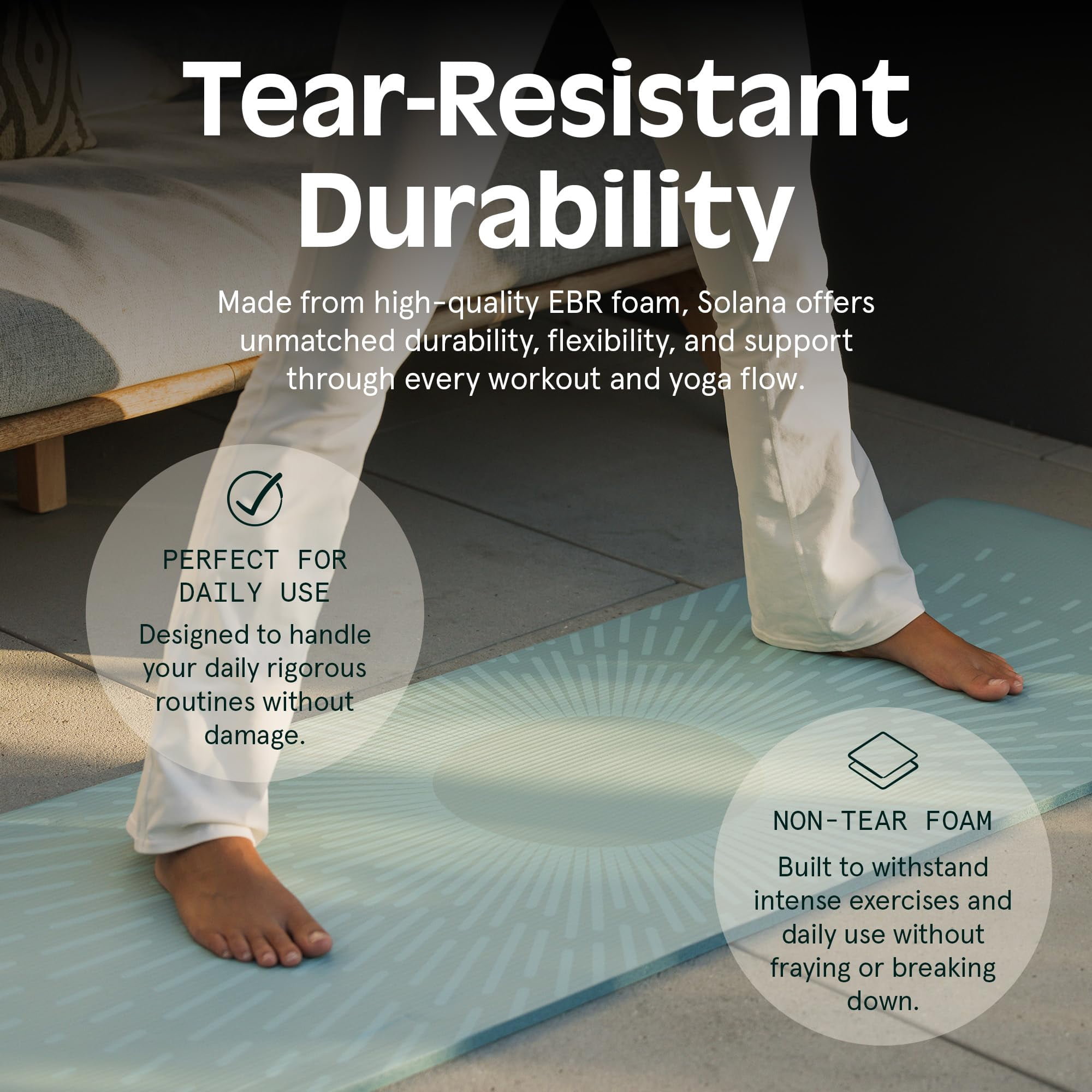 72"x24" Thick Non-Slip Yoga Mat BPA-Free Exercise Mat with Carrying Strap for Pilates & Fitness