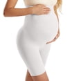 thumbnail image 3 of ShomPort Maternity Biker Shorts Seamless Shapewear Over The Belly Workout Yoga Shorts Pregnancy Belly Support Leggings, 3 of 5