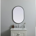 thumbnail image 3 of Metal Frame Oval Mirror 20x30 Inch in Black, 3 of 12