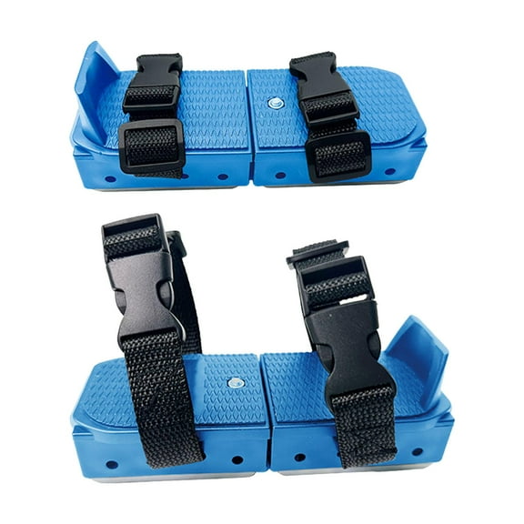 Vsenkes Ski Shoes Adjuatable Short Ski Skates for Snow Parks Outdoor Sports Backyard Blue Boxed