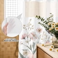thumbnail image 2 of No Hook Shower Curtain with Built-in Rings - Pink Wildflower Butterfly Washable Waterproof Fabric Bathroom Curtains for Hotel,Rentals, 66 X 72 Inch Long , Rustic Watercolor Flowers, 2 of 9