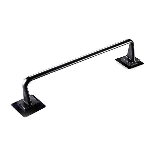 LAMIRO Self Adhesive Wall Mount Towel Bar Rack for Bathroom Kitchen,Black