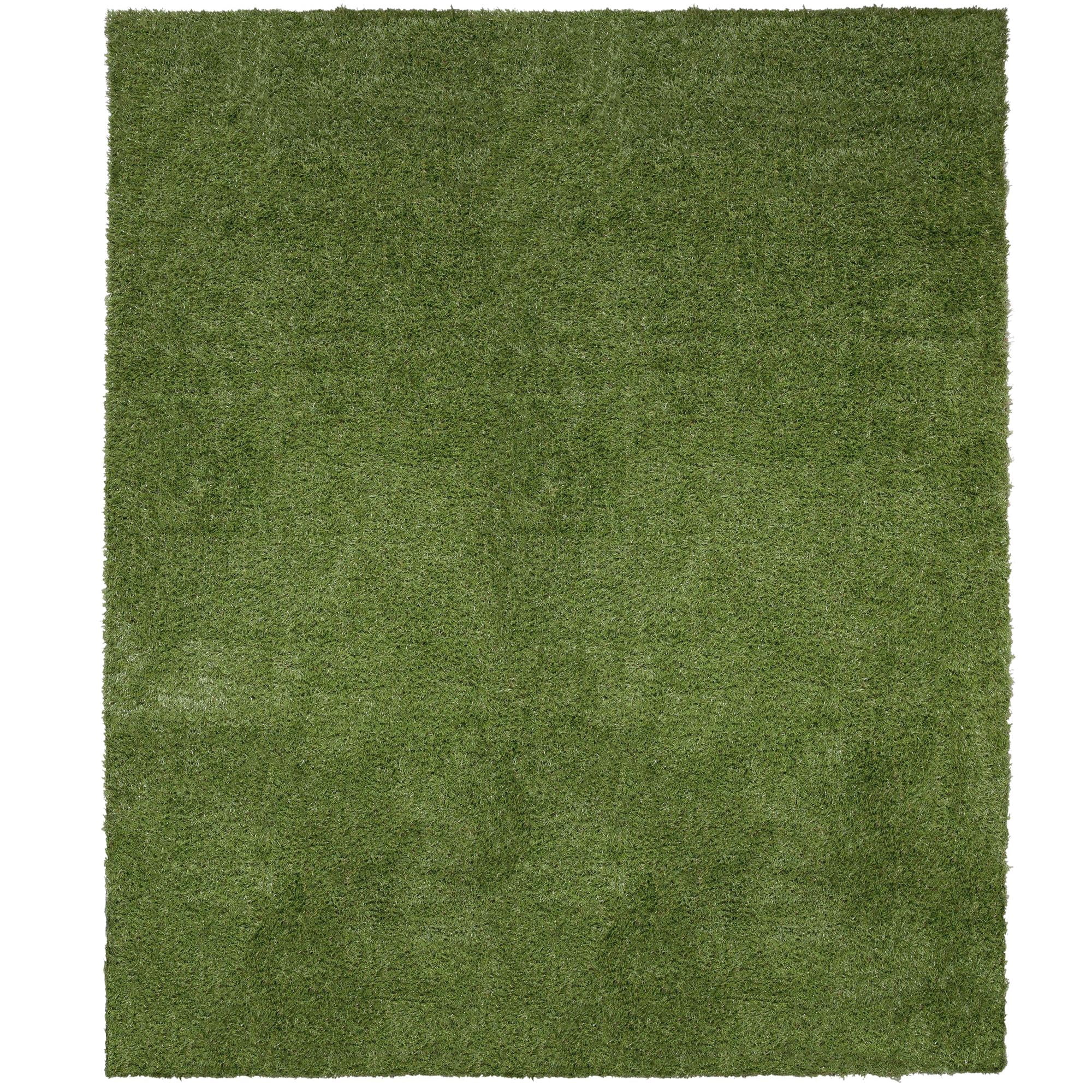 Ottomanson Pet Training Grass Pad 3x3 Dog Fake Grass Floor Mat, 2'7" x 3', Green