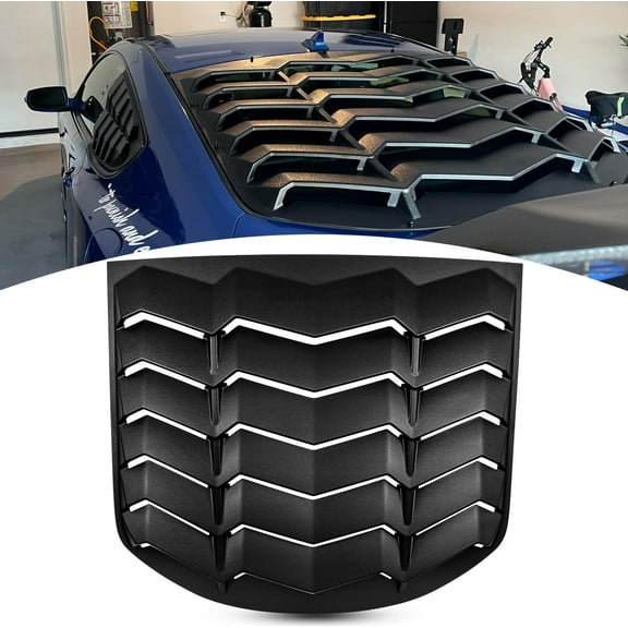 Rear Window Louver Fits for Hyundai Genesis Coupe 2010-2016 Custom Fit Windshield Sun Shade Cover ABS (Matte Black)