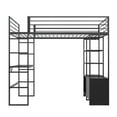 thumbnail image 4 of DHP Lanis Twin Loft Bed with Desk and Storage, Black, 4 of 9