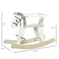thumbnail image 2 of Baby Rocking Horse, Kids Rocking Horse Ride-On Chair Toy with Wood Safety Bar, Wooden Rocking Horse Toddler Baby Ride-on Toys for Kids 1-3 Years, White, 2 of 5