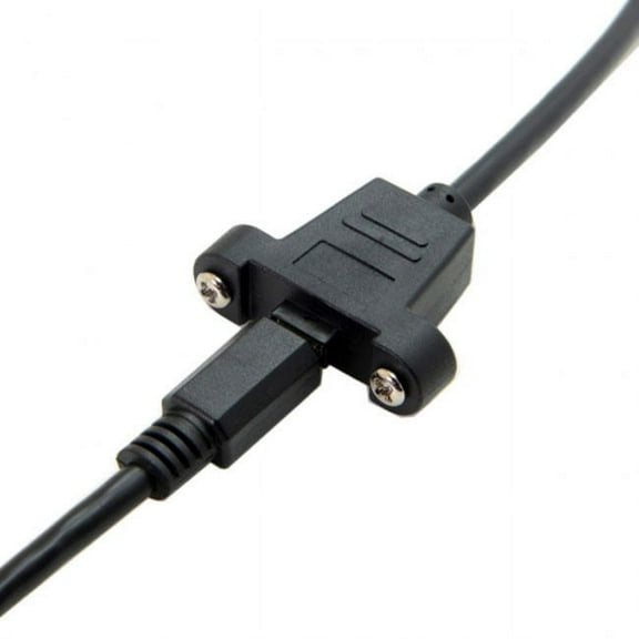 FVH Micro USB 5Pin Male to Female Extension Panel Mount Type Cable with Screws 50cm