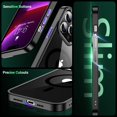thumbnail image 6 of Magnetic for iPhone 13 Pro Max Case, [Compatible with MagSafe] [Non-Yellowing] Slim Thin Shockproof Protective Cover Phone Case for iPhone 13 Pro Max Case-Black/Clear, 6 of 15