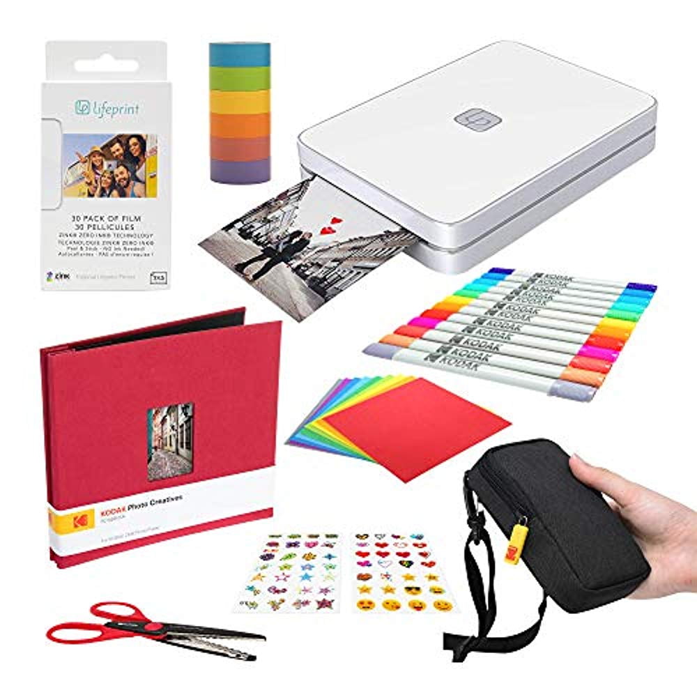 Lifeprint 2x3 Portable Photo and Video Printer (White) Scrapbook