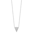thumbnail image 2 of 925 Sterling Silver Cable Necklace with Pendants Chain CZ Triangle Dangle 18 inch, 2 of 4