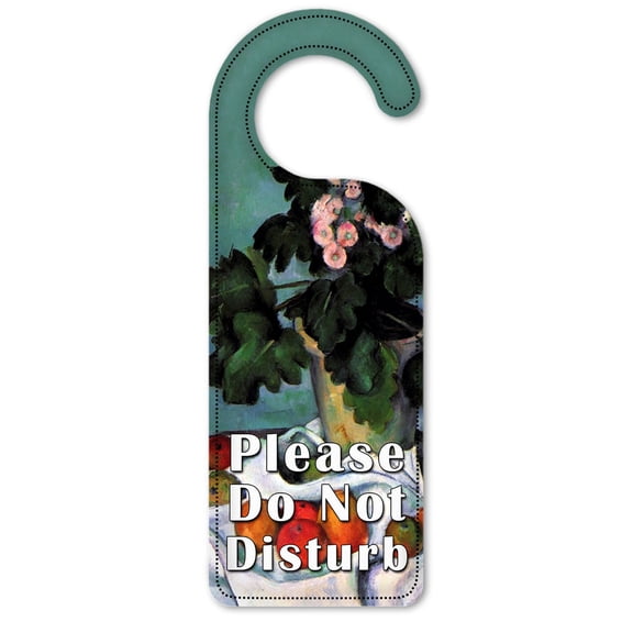 Do Not Disturb Door Knob Hanger Sign - Cezanne: Apples and Primroses