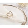 thumbnail image 2 of Fennco Styles Elegant Jeweled Heart Napkin Rings, Set of 4 - Silver Decorative Napkin Holder for Dining Table Décor, Holidays, Weddings, Banquets, Family Gatherings and Special Occasions, 2 of 2