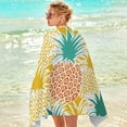 thumbnail image 6 of Guanhe Beach Towel Pineapple Print, Swimming Quick-drying Absorbent Bath Towels Adult Men and Women Portable Shawl Warm Sports Fitness Large Towel 30x60inch, 6 of 7