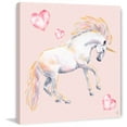 thumbnail image 2 of Marmont Hill Pink Dancing Unicorn Canvas Wall Art, 2 of 7