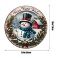 thumbnail image 3 of Puntoco Letrero de madera redondo con forma de muñeco de nieve para Navidad, decoración festiva de invierno para dormitorio, sala de estar y puerta, idea de regalo para las fiestas, 3 of 6