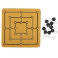 thumbnail image 3 of 1 Juego de juego de mesa de ajedrez portátil para el hogar Nine Mens Morris juegos de mesa familiares juego de mesa de entretenimiento juego de mesa de ajedrez de escritorio, 3 of 5
