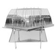thumbnail image 5 of Parrilla de barbacoa para acampar, diseño de ranura curva plegable de acero inoxidable, colector de polvo sobre el fuego, parrilla de barbacoa al aire libre para Picnics, 5 of 5